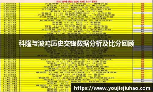 科隆与波鸿历史交锋数据分析及比分回顾